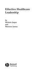 book Effective healthcare leadership