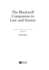 book The Blackwell Companion to Law and Society