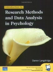 book Introduction To Research Methods & Data Analysis In Psychology