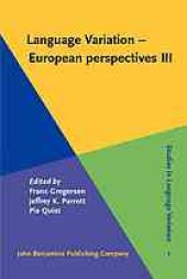 book Language variation - European perspectives III : selected papers from the 5th International Conference on Language Variation in Europe (ICLaVE 5), Copenhagen, June 2009