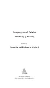 book Languages and Publics: The Making of Authority