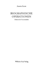 book Biographische Operationen.  Diskurse der Transsexualität