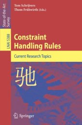 book Constraint Handling Rules: Current Research Topics