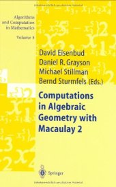 book Computations in Algebraic Geometry with Macaulay 2