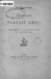 book Histoire du parfait grec