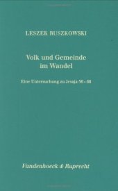 book Volk und Gemeinde im Wandel. Eine Untersuchung zu Jesaja 56-66