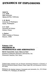 book Dynamics of Explosions ( Progress in Astronautics and Aeronautics, vol 114)