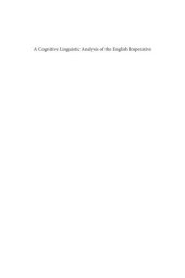 book A cognitive linguistic analysis of the English imperative : with special reference to Japanese imperatives