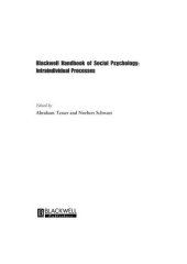 book Blackwell Handbook of Social Psychology : Intraindividual Processes