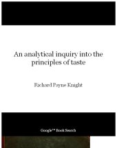 book An analytical inquiry into the principles of taste