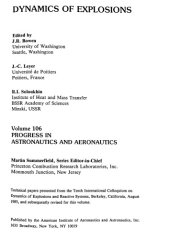 book Dynamics of Explosions (Progress in Astronautics and Aeronautics)