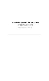 book Writing Popular Fiction