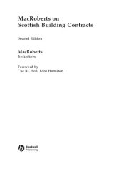 book MacRoberts on Scottish building contracts