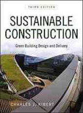 book Sustainable construction : green building design and delivery