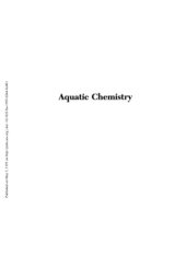 book Aquatic Chemistry: Interfacial and Interspecies Processes