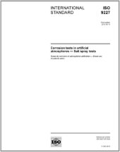 book ISO 9227:2012, Corrosion tests in artificial atmospheres - Salt spray tests