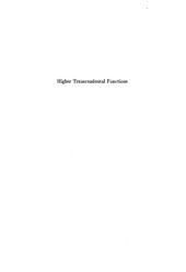 book Higher transcendental functions 3