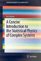 book A Concise Introduction to the Statistical Physics of Complex Systems