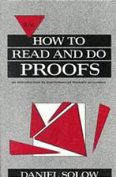 book How to read and do proofs : an introduction to mathematical thought processes