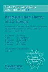 book Representation theory of Lie groups : proceedings of the SRC/LMS research symposium on representations of Lie groups, Oxford, 28 june - 15 july 1977