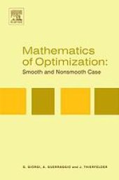 book Mathematics of optimization : smooth and nonsmooth case