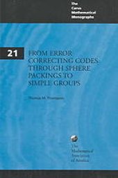 book From error-correcting codes through sphere packings to simple groups