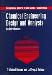 book Chemical engineering design and analysis : an introduction