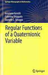 book Regular functions of a quaternionic variable