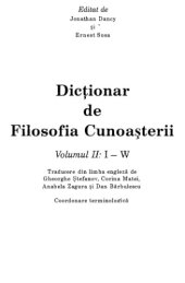 book Dictionar de filosofia cunoasterii, vol. 2