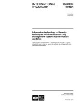 book ISO/IEC 27003:2010, Information technology - Security techniques - Information security management system implementation guidance