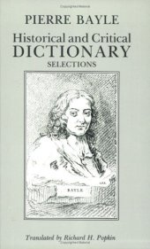 book Historical and Critical Dictionary: Selections