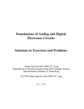 book Foundations of analog and digital electronic circuits: solutions to exercises and problems