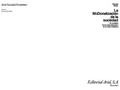 book La McDonalización de la sociedad: un análisis de la racionalización en la vida cotidiana