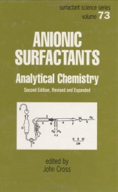 book Anionic Surfactants: Analytical Chemistry, Second Edition