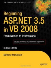 book Beginning ASP.NET 3.5 in VB 2008: From Novice to Professional, Second Edition
