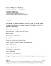 book Structural Equation Modeling