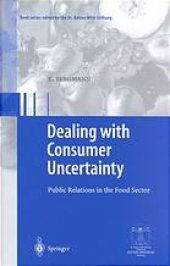 book Dealing with consumer uncertainty: Public Relations in the Food Sector