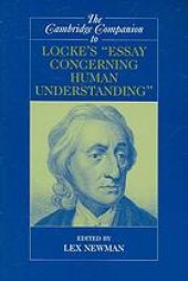 book The Cambridge companion to Locke's "Essay concerning human understanding"