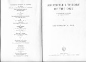 book [INCOMPLETE] Aristotle's Theory of the One. A Commentary on Book X of Metaphysics