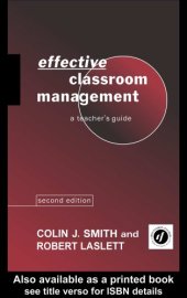 book Effective classroom management : a teacher's guide 2ed