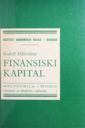 book Finansiski kapital - studija o najnovijem razvitku kapitalizma