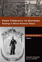 book From Timbuktu to Katrina: Sources in African-American History, Volume 1