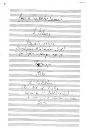 book "Искусство поэзии". Партитура