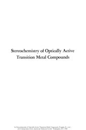 book Stereochemistry of Optically Active Transition Metal Compounds