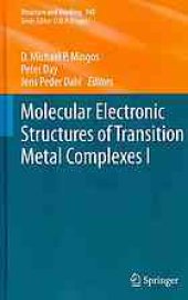 book Molecular Electronic Structures of Transition Metal Complexes I