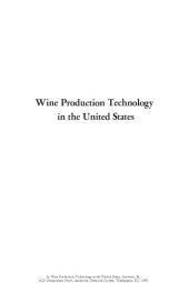 book Wine Production Technology in the United States