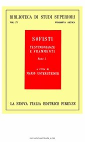 book Sofisti. Testimonianze e frammenti