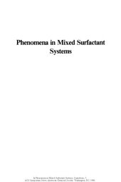 book Phenomena in Mixed Surfactant Systems