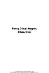 book Strong Metal-Support Interactions