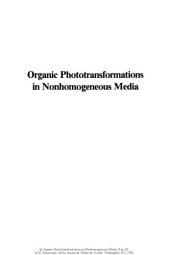 book Organic Phototransformations in Nonhomogeneous Media